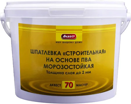 Аквест Мастер 70 шпатлевка строительная морозостойкая на основе ПВА Аквест Мастер 70 шпатлевка строительная морозостойкая на основе ПВА недорого с доставкой