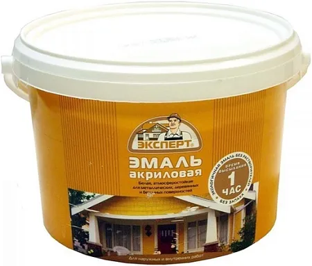Эксперт эмаль акриловая белая атмосферостойкая Эксперт эмаль акриловая белая атмосферостойкая