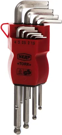 Кедр набор ключей шестигранных с шаром Кедр набор ключей шестигранных с шаром недорого с доставкой