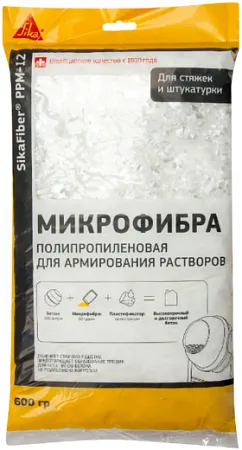 Sika Sikafiber PPM-12 микрофибра полипропиленовая для бетонов и растворов Sika Sikafiber PPM-12 микрофибра полипропиленовая для бетонов и растворов