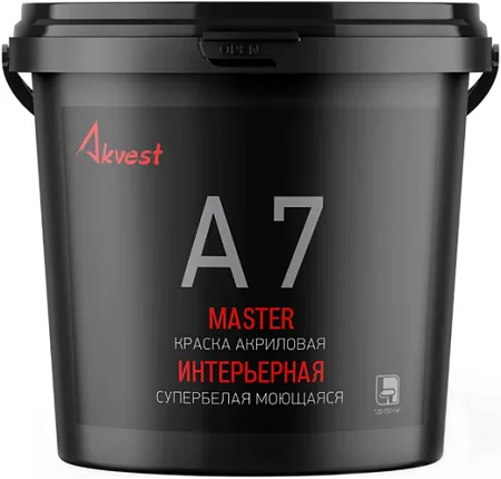 Аквест Мастер 7 краска акриловая интерьерная моющаяся Аквест Мастер 7 краска акриловая интерьерная моющаяся