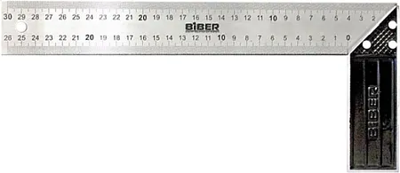 Бибер Профи угольник столярный с гравировкой Бибер Профи угольник столярный с гравировкой