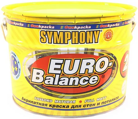 Финкраска Симфония Euro-Balance 2 акрилатная краска для стен и потолков Финкраска Симфония Euro-Balance 2 акрилатная краска для стен и потолков недорого с доставкой