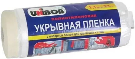 Unibob пленка укрывная с малярной лентой Unibob пленка укрывная с малярной лентой