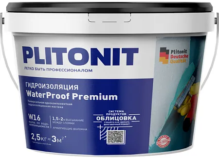 Плитонит Waterproof Premium мастика универсальная однокомпонентная гидроизоляционная Плитонит Waterproof Premium мастика универсальная однокомпонентная гидроизоляционная