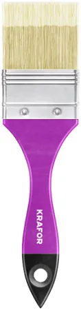 Крафор кисть плоская искусственная щетина с пластиковой ручкой Крафор кисть плоская искусственная щетина с пластиковой ручкой