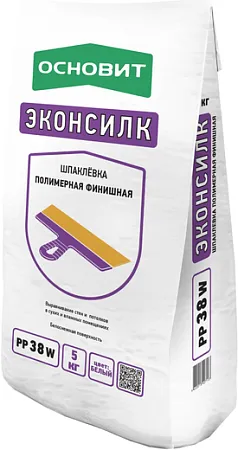 Основит Эконсилк PP 38 W шпаклевка полимерная финишная Основит Эконсилк PP 38 W шпаклевка полимерная финишная