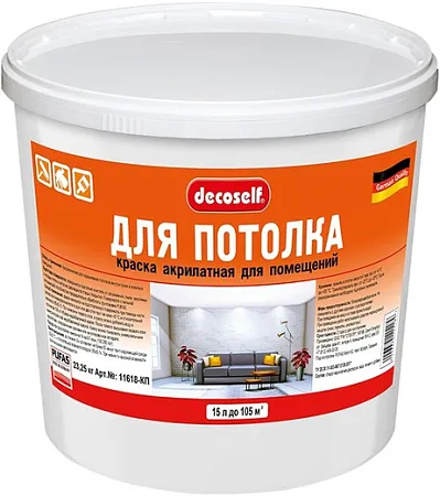 Пуфас Decoself для Потолка КП краска акрилатная Пуфас Decoself для Потолка КП краска акрилатная