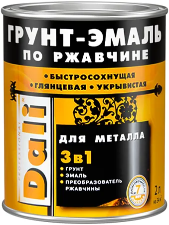 Dali грунт-эмаль по ржавчине 3 в 1 для металла Dali грунт-эмаль по ржавчине 3 в 1 для металла недорого с доставкой