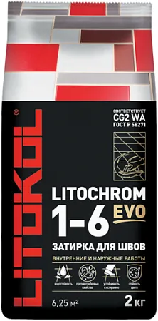 Литокол Litochrom 1-6 Evo цветная цементная затирка для швов Литокол Litochrom 1-6 Evo цветная цементная затирка для швов недорого с доставкой