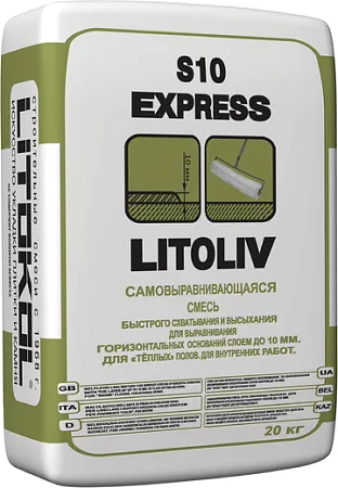 Литокол Litoliv S10 Express самовыравнивающаяся смесь для пола Литокол Litoliv S10 Express самовыравнивающаяся смесь для пола недорого с доставкой