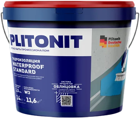Плитонит Waterproof Standard мастика гидроизоляционная эластичная Плитонит Waterproof Standard мастика гидроизоляционная эластичная