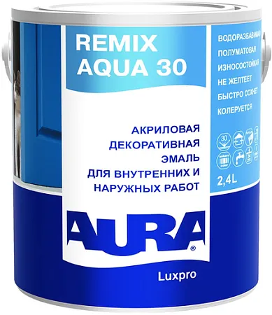 Аура Luxpro Remix Aqua 30 акриловая декоративная эмаль Аура Luxpro Remix Aqua 30 акриловая декоративная эмаль
