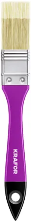 Крафор кисть плоская искусственная щетина с пластиковой ручкой Крафор кисть плоская искусственная щетина с пластиковой ручкой