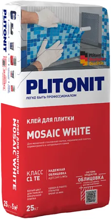 Плитонит Mosaic White клей для плитки Плитонит Mosaic White клей для плитки недорого с доставкой
