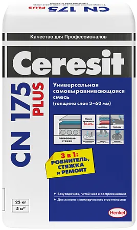 Ceresit CN 175 Plus самовыравнивающаяся смесь универсальная Ceresit CN 175 Plus самовыравнивающаяся смесь универсальная недорого с доставкой
