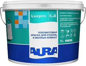Аура Luxpro K &amp; B полуматовая краска для кухонь и ванных комнат недорого с доставкой
