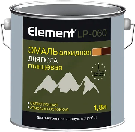 Alpa Element LP-060 эмаль алкидная для пола глянцевая сверхпрочная износостойкая Alpa Element LP-060 эмаль алкидная для пола глянцевая сверхпрочная износостойкая