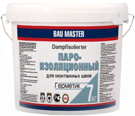 Bau Master Пароизоляционный герметик для монтажных швов акриловый Bau Master Пароизоляционный герметик для монтажных швов акриловый
