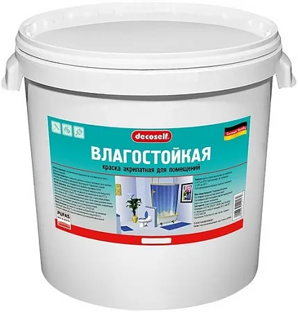 Пуфас Decoself Влагостойкая КВ краска акрилатная для помещений Пуфас Decoself Влагостойкая КВ краска акрилатная для помещений