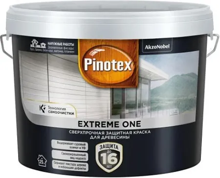 Пинотекс Extreme One сверхпрочная защитная краска для древесины Пинотекс Extreme One сверхпрочная защитная краска для древесины