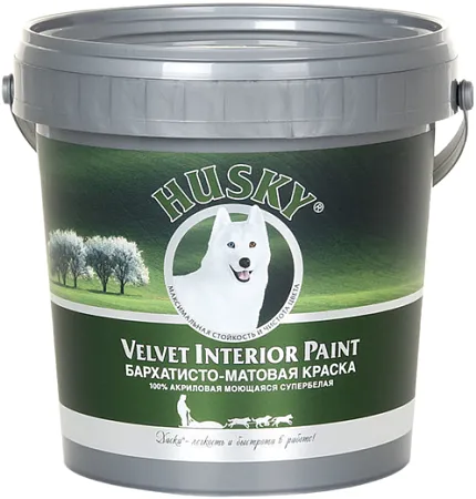 Хаски Velvet Interior Paint краска акриловая моющаяся бархатисто-матовая Хаски Velvet Interior Paint краска акриловая моющаяся бархатисто-матовая