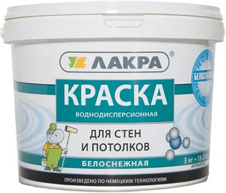 Лакра краска акриловая для потолков Лакра краска акриловая для потолков