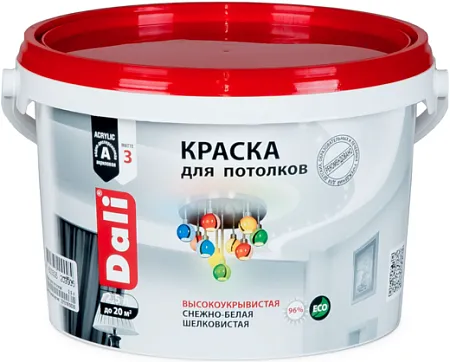 Dali краска для потолков акриловая водно-дисперсионная Dali краска для потолков акриловая водно-дисперсионная недорого с доставкой