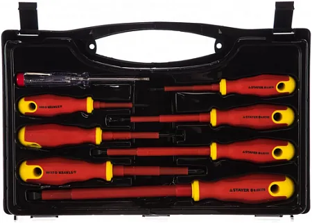 Stayer Professional Electro набор отверток диэлектрических с тестером Stayer Professional Electro набор отверток диэлектрических с тестером
