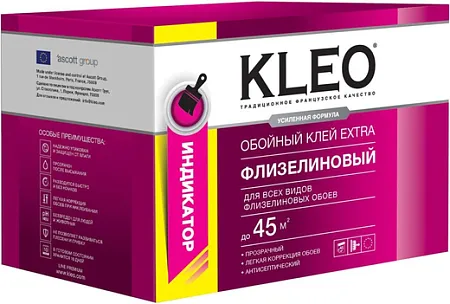 Kleo Extra 45 клей обойный флизелиновый с индикатором Kleo Extra 45 клей обойный флизелиновый с индикатором недорого с доставкой