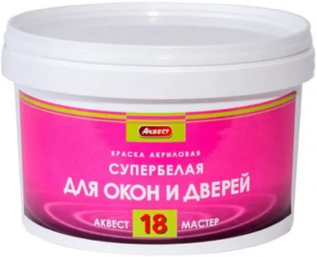 Аквест Мастер 18 краска акриловая для окон и дверей Аквест Мастер 18 краска акриловая для окон и дверей