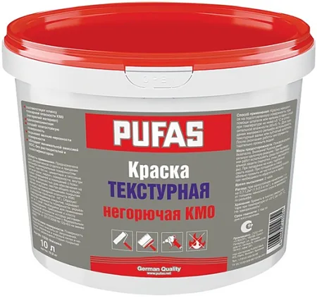 Пуфас КМО краска текстурная негорючая Пуфас КМО краска текстурная негорючая