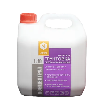 Грунтовка глубокого проникновения АPIS Концентрат 1:10 Грунтовка глубокого проникновения АPIS Концентрат 1:10