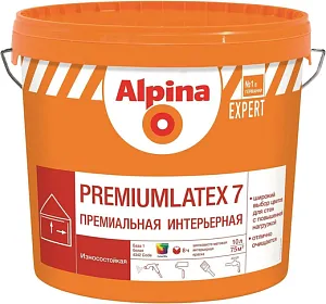 Alpina Expert Premiumlatex 7 премиальная интерьерная износостойкая краска недорого с доставкой