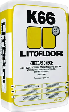 Литокол Litofloor K66 клеевая смесь для толстослойной укладки напольной плитки Литокол Litofloor K66 клеевая смесь для толстослойной укладки напольной плитки недорого с доставкой
