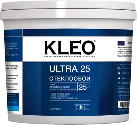 Kleo Ultra 25 клей для стеклообоев Kleo Ultra 25 клей для стеклообоев недорого с доставкой