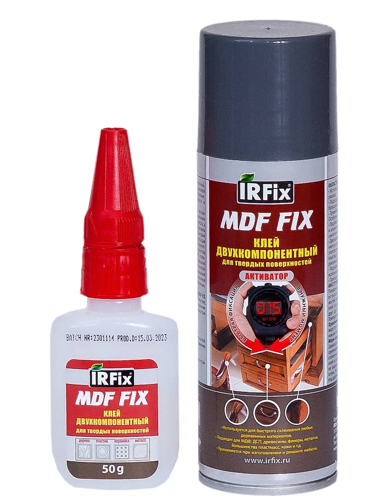 Irfix MDF Fix клей двухкомпонентный для твердых поверхностей Irfix MDF Fix клей двухкомпонентный для твердых поверхностей недорого с доставкой