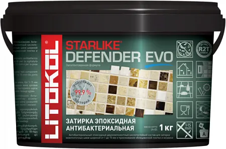 Литокол Starlike Defender Evo эпоксидная затирка антибактериальная Литокол Starlike Defender Evo эпоксидная затирка антибактериальная недорого с доставкой