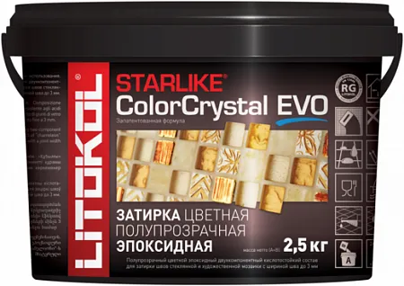 Литокол Starlike Color Crystal Evo эпоксидная затирочная смесь Литокол Starlike Color Crystal Evo эпоксидная затирочная смесь