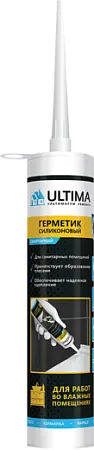 Ultima Санитарный силиконовый герметик для работ во влажных помещениях Ultima Санитарный силиконовый герметик для работ во влажных помещениях