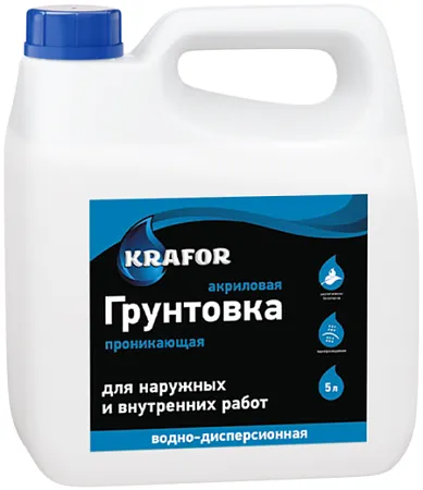 Крафор водно-дисперсионная грунтовка акриловая проникающая Крафор водно-дисперсионная грунтовка акриловая проникающая