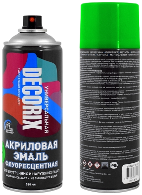Decorix эмаль универсальная акриловая флуоресцентная
