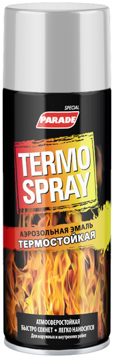 Parade Termo Spray аэрозольная эмаль термостойкая Parade Termo Spray аэрозольная эмаль термостойкая
