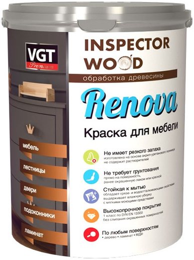 ВГТ Premium Renova краска для мебели полиуретановая ВГТ Premium Renova краска для мебели полиуретановая
