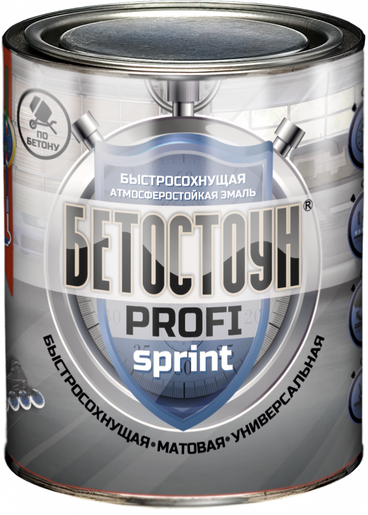 Бетостоун PROFI «SPRINT» (быстросохнущая атмосферостойкая эмаль для бетона)