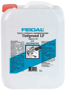 Feidal Tiefgrund LF грунтовка для гипсокартона глубокопроникающая укрепляющая Feidal Tiefgrund LF грунтовка для гипсокартона глубокопроникающая укрепляющая