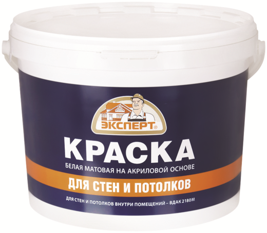 Эксперт ВД-АК-1180 М акриловая водоэмульсионная краска для потолков и стен Эксперт ВД-АК-1180 М акриловая водоэмульсионная краска для потолков и стен