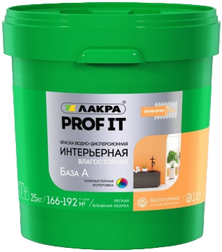 Лакра Prof It краска водно-дисперсионная интерьерная влагостойкая Лакра Prof It краска водно-дисперсионная интерьерная влагостойкая