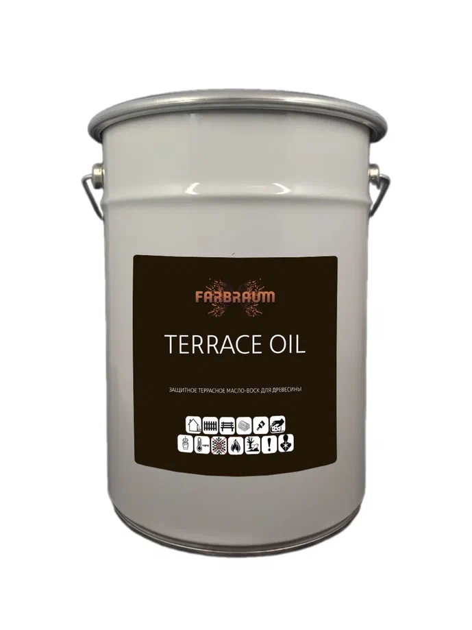 FARBRAUM TERRACE OIL Защитное террасное масло-воск для древесины FARBRAUM TERRACE OIL Защитное террасное масло-воск для древесины