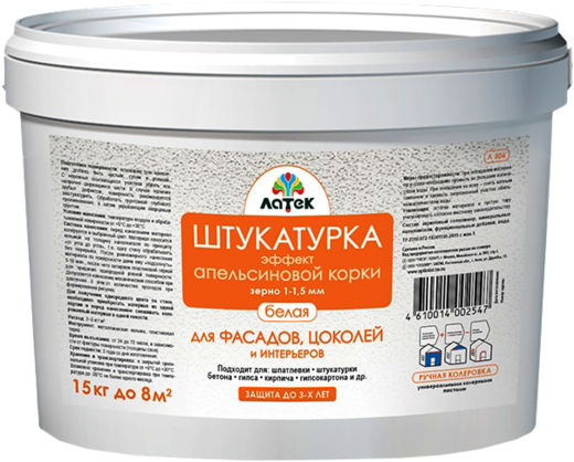 Латек Л 306 штукатурка для фасадов, цоколей и интерьеров